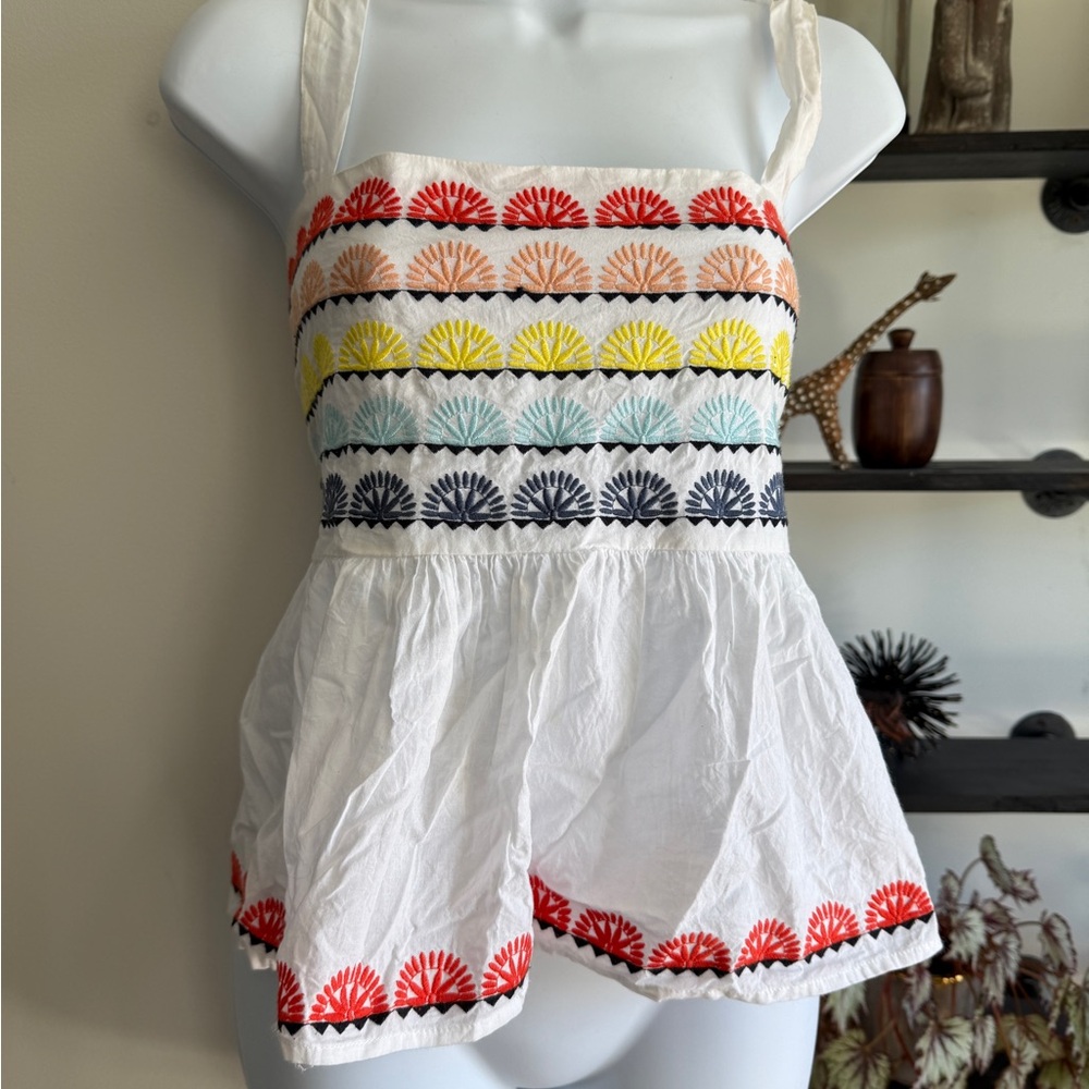 Marie Oliver Multicolor Embroidered Tank Top